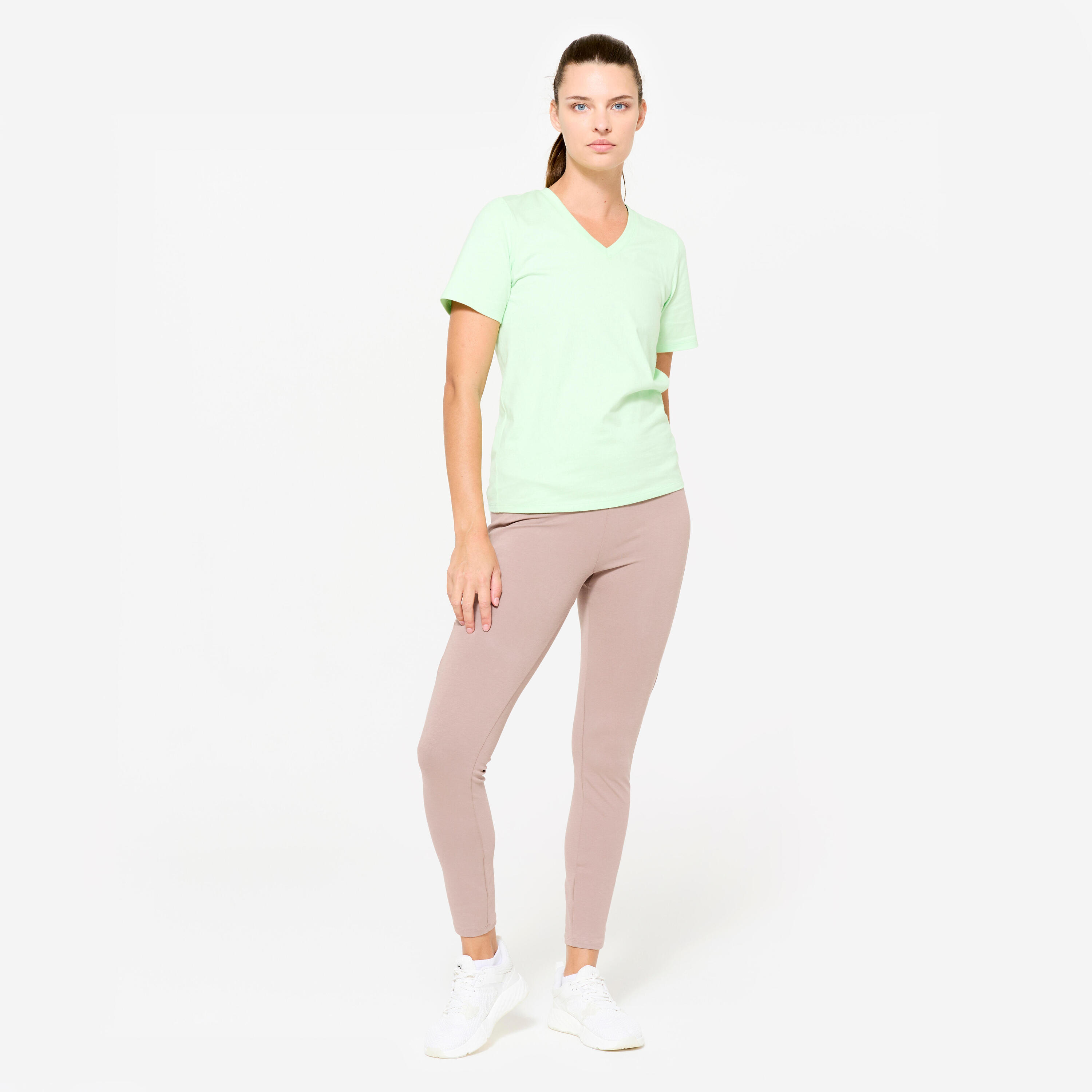 T-shirt à col en V femme – 500 2/6