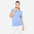 Tee-shirt en coton col rond femme, bleu
