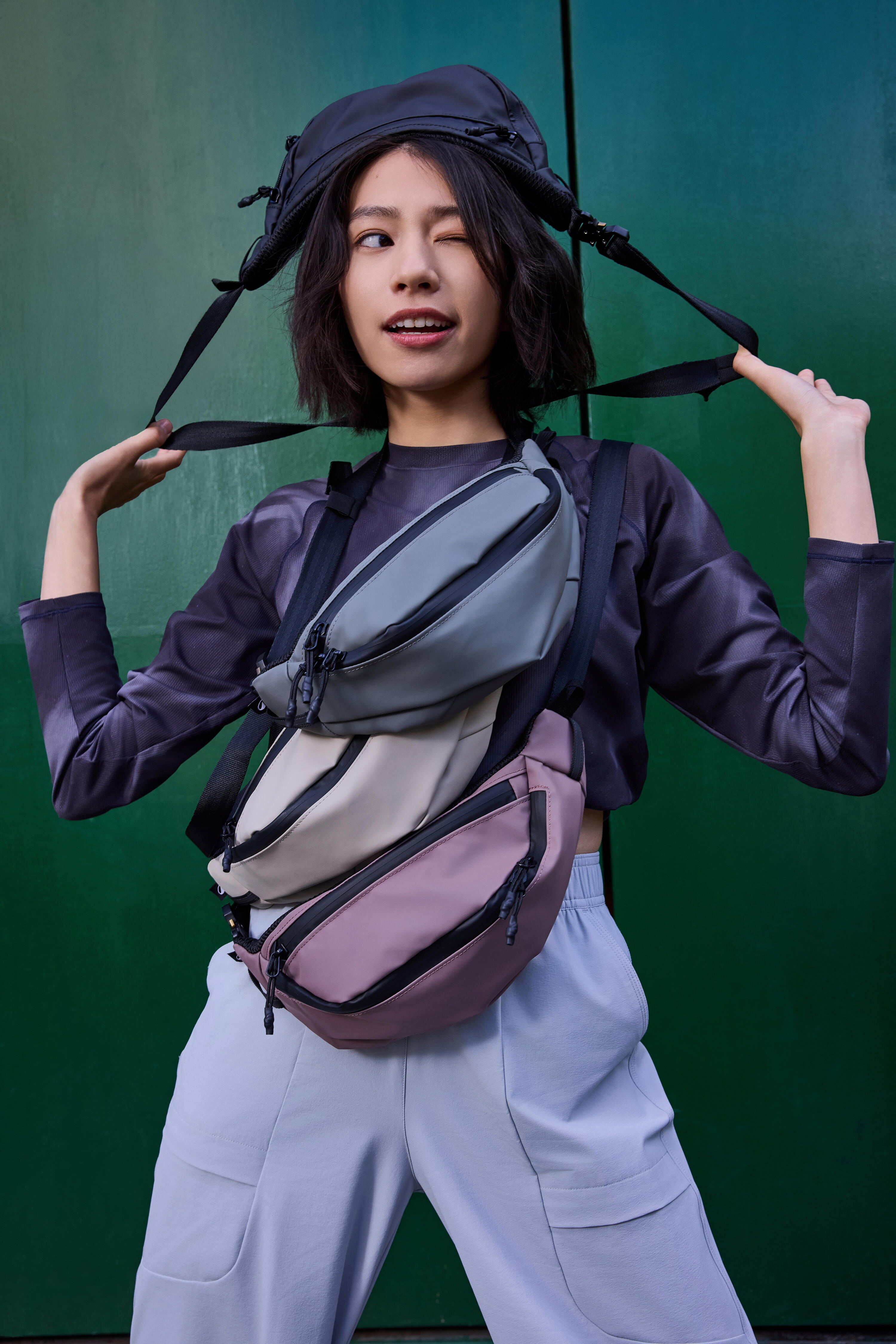 Sac banane déperlant à 2 poches 7/7
