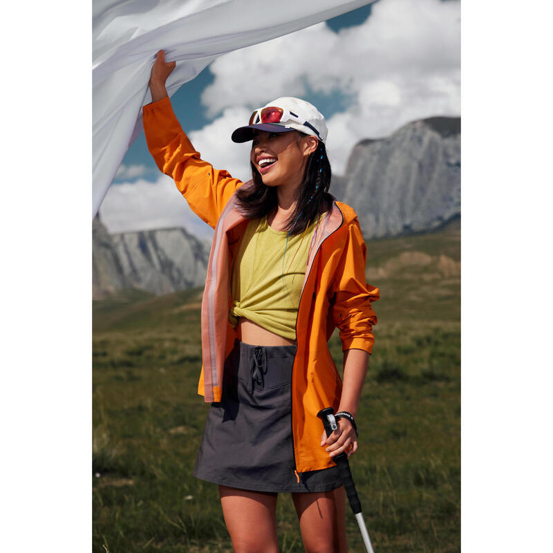 Kadın Outdoor Şort Etek - Gri - NH500