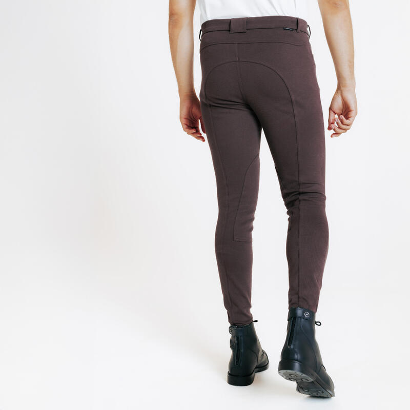 Pantalon echitație 100 Maro Bărbați