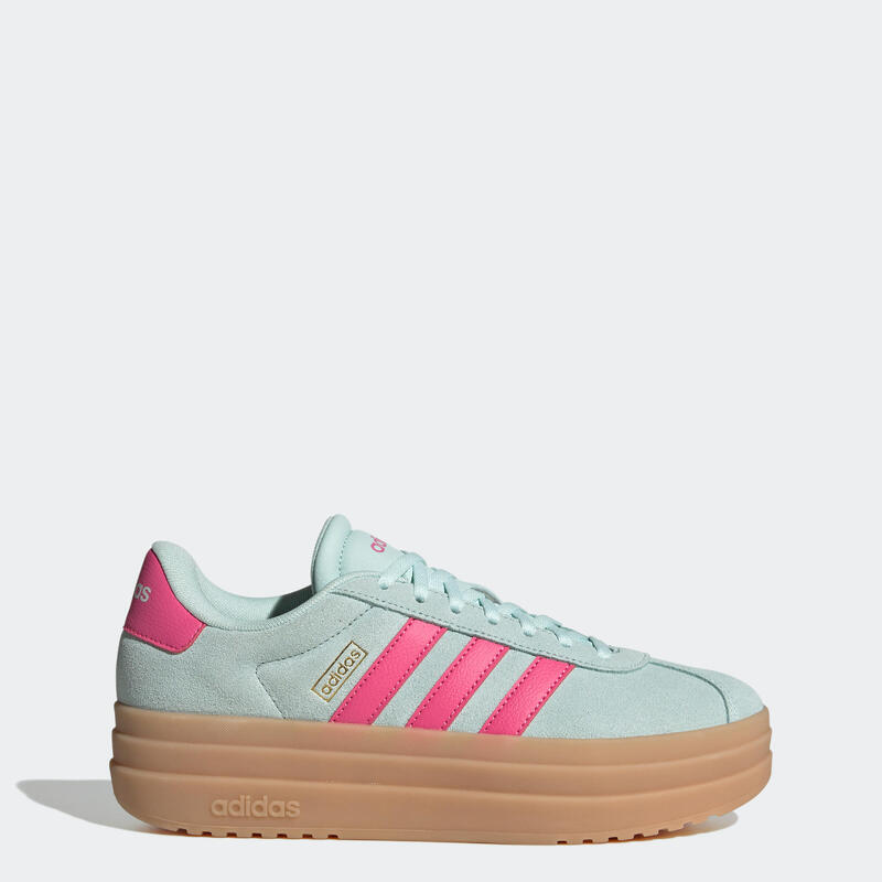 Baskets femme, vl court bold vert et rose gomme