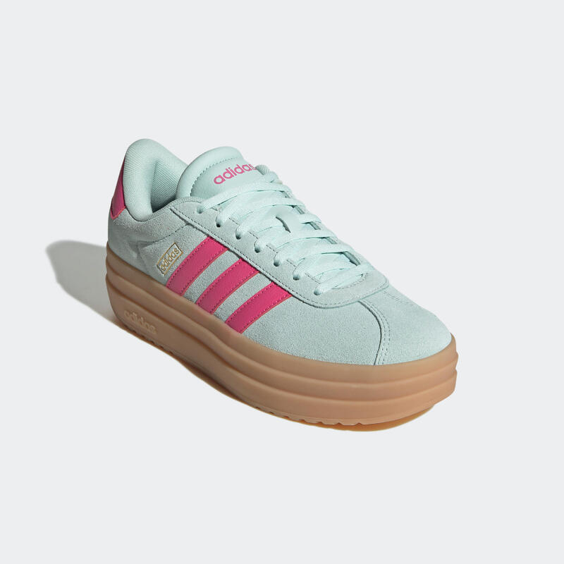 Baskets femme, vl court bold vert et rose gomme