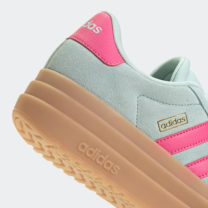 Baskets femme, vl court bold vert et rose gomme