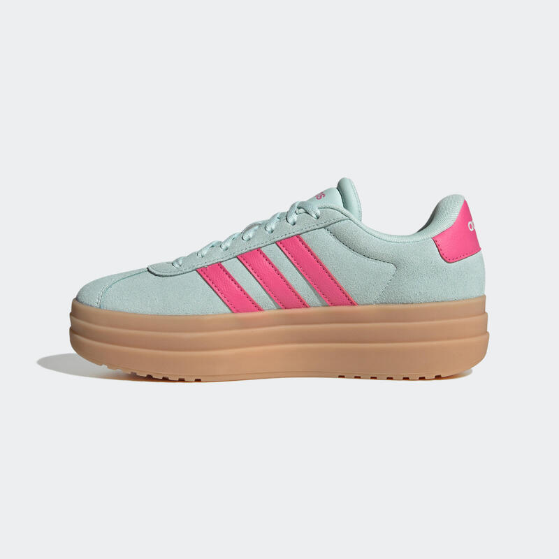 Baskets femme, vl court bold vert et rose gomme