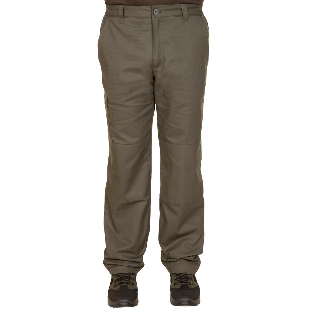 Zelene tople pantalone za lov 100