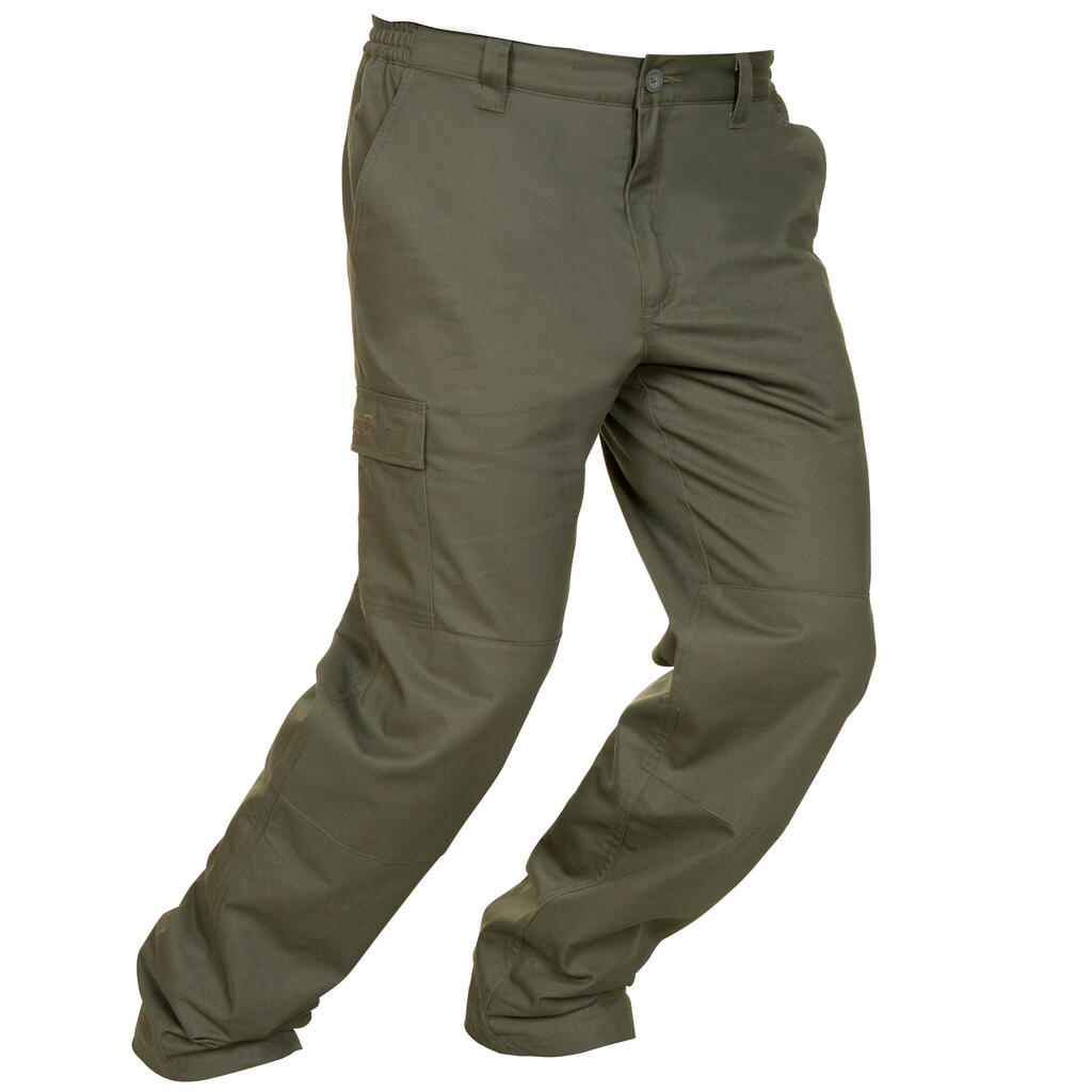 Zelene tople pantalone za lov 100