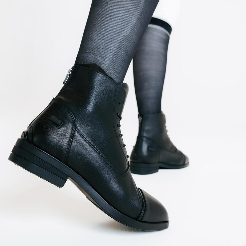 Boots équitation lacets cuir - 900 noires