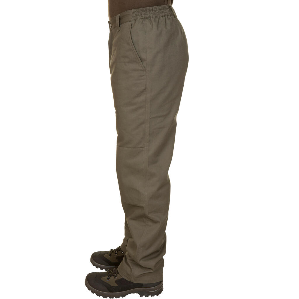 Zelene tople pantalone za lov 100