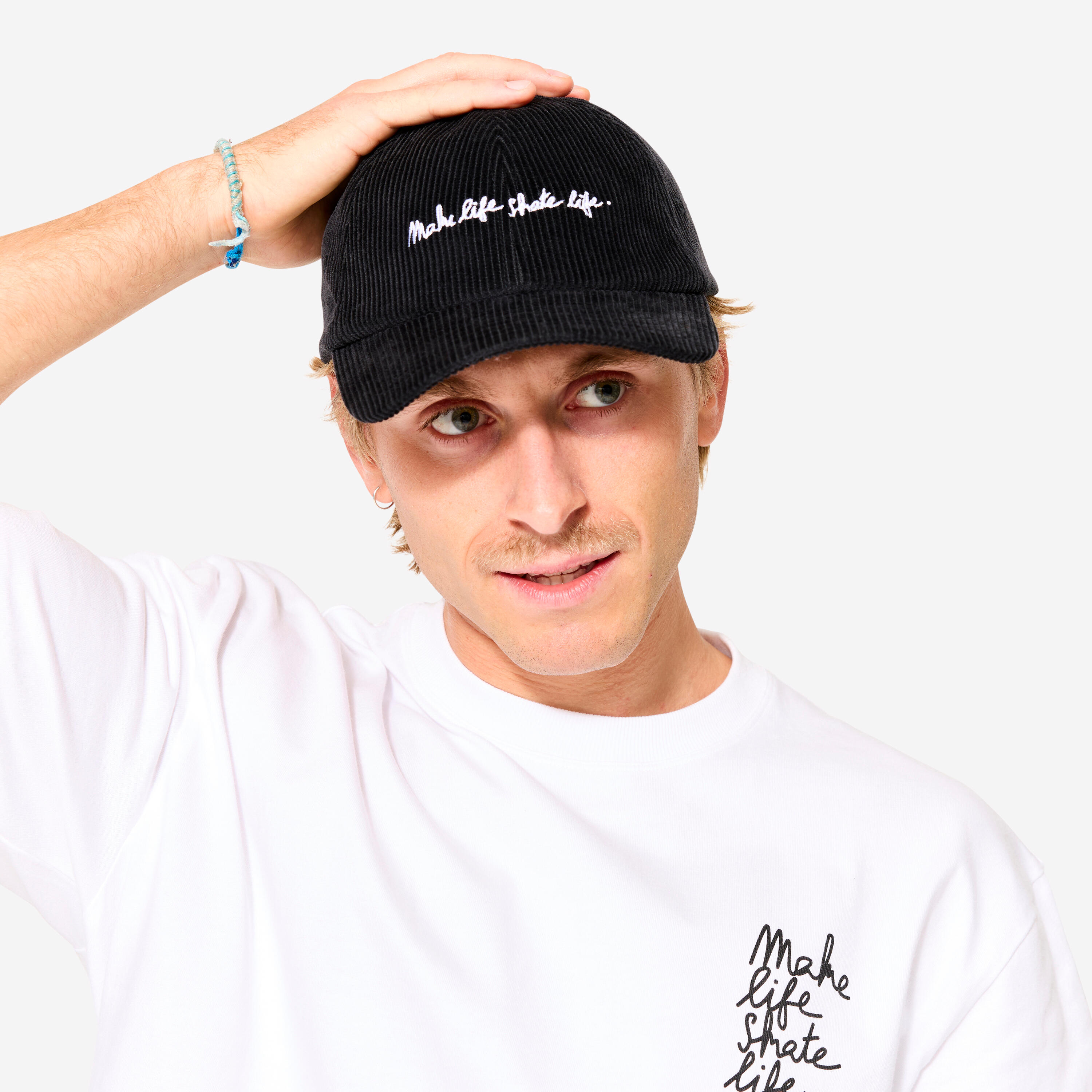Skateboardová manšestrová kšiltovka CAP900 Make Life Skate Life 5/21