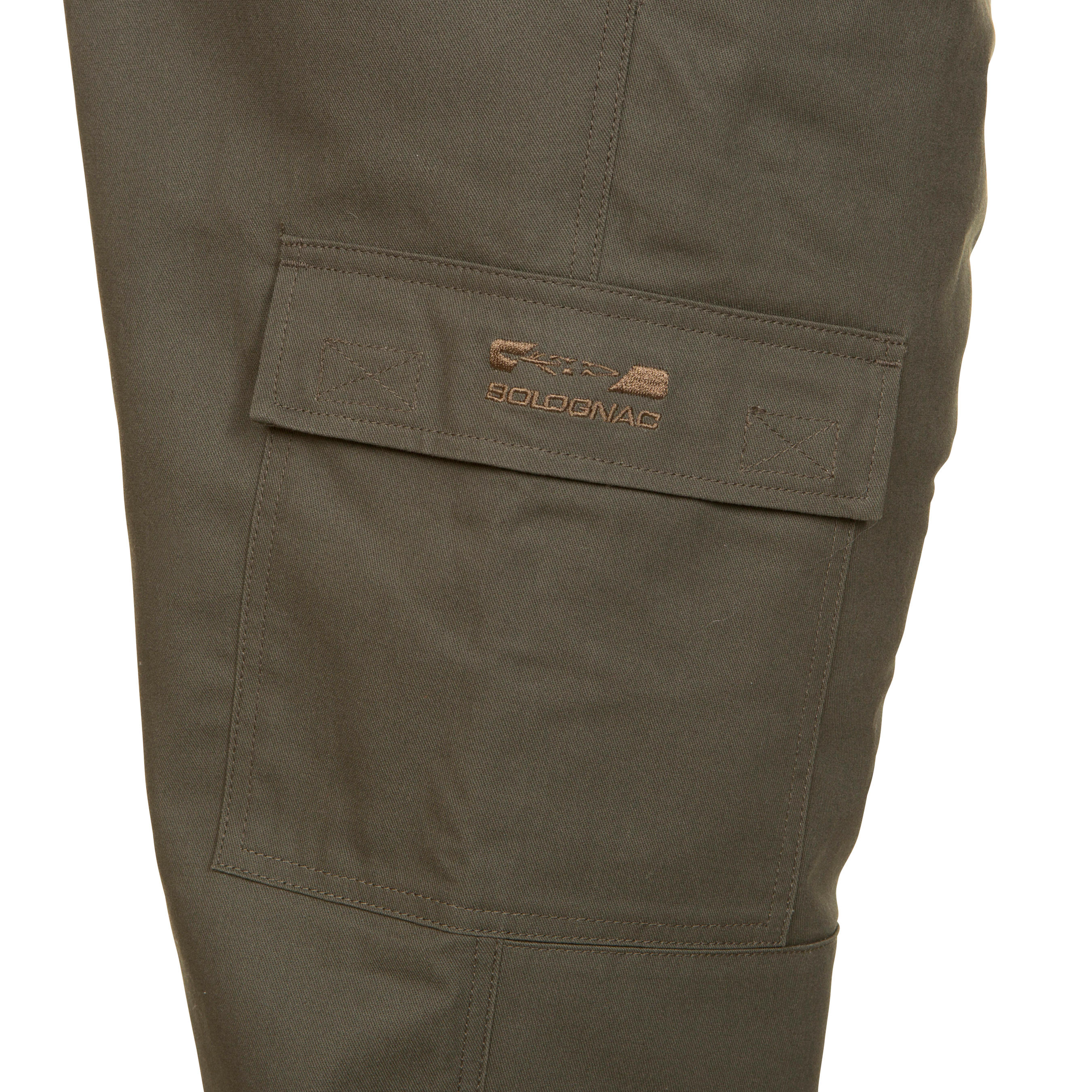 Pantaloni caldi caccia 100 verdi SOLOGNAC | DECATHLON
