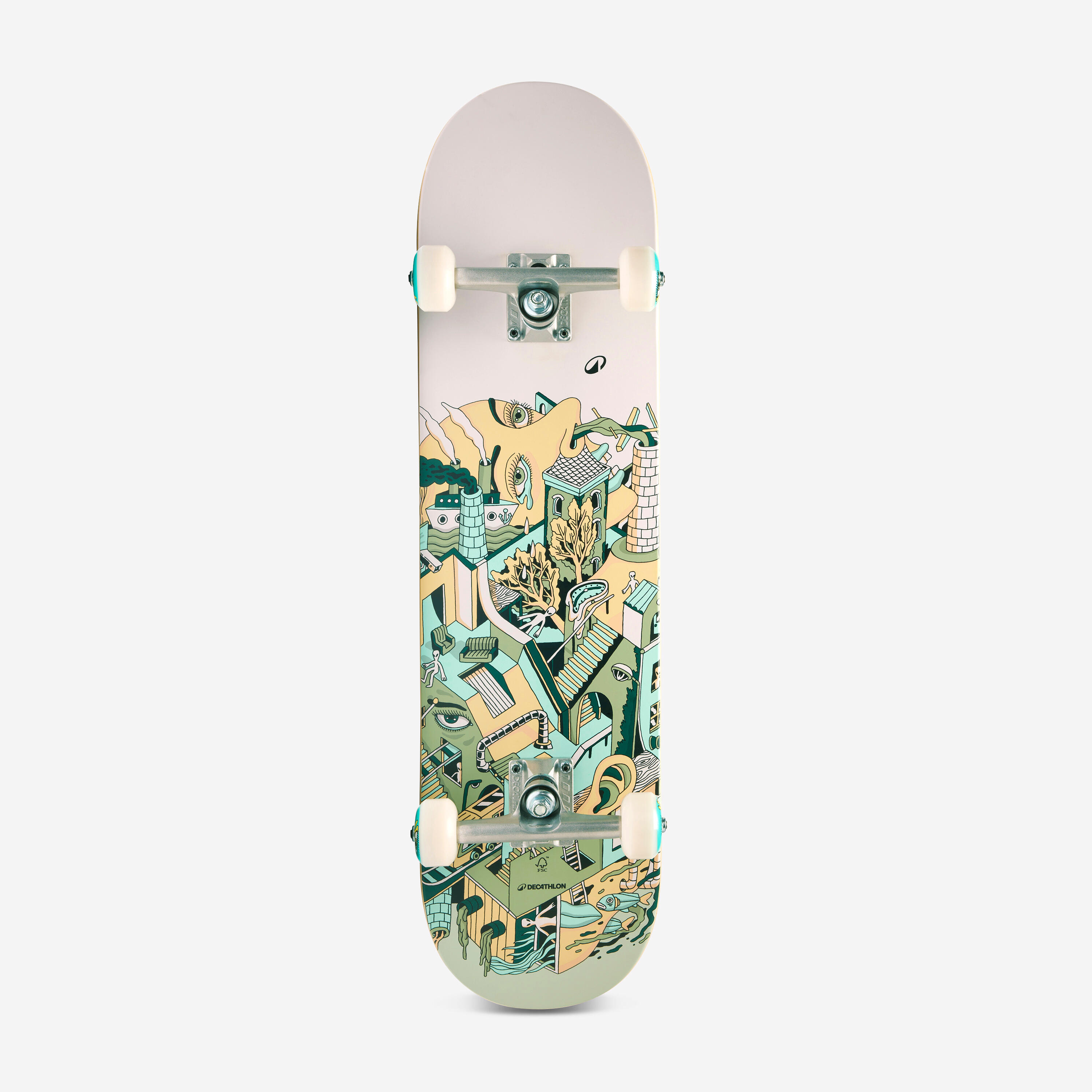 DECATHLON Kompletný skateboard FSC CP100 Escher - Veľkosť: 8 · záber 7