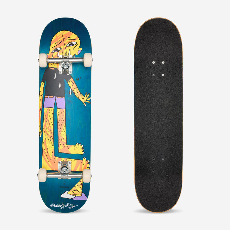 SKATEBOARD COMPLET CP500 TRIBE ALBASTRU PRACTICANȚI PESTE 12 ANI