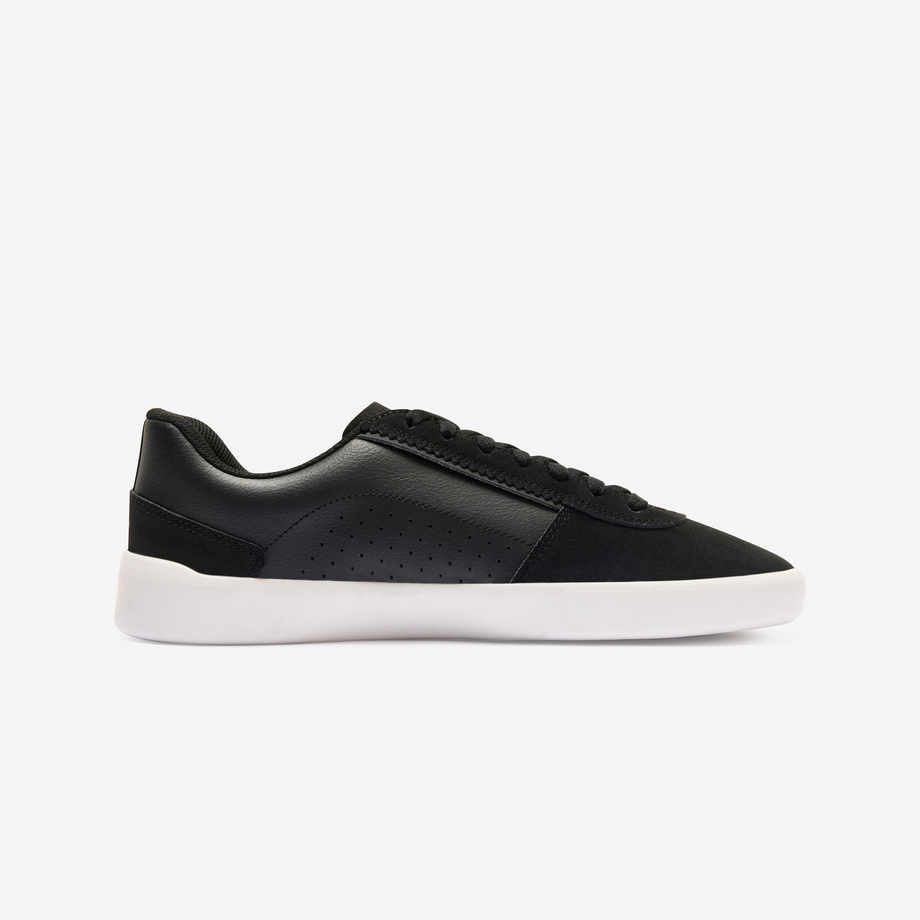 Zapatillas de caña baja «cupsoles» de skateboard adulto CRUSH500 negro y blanco 2/5