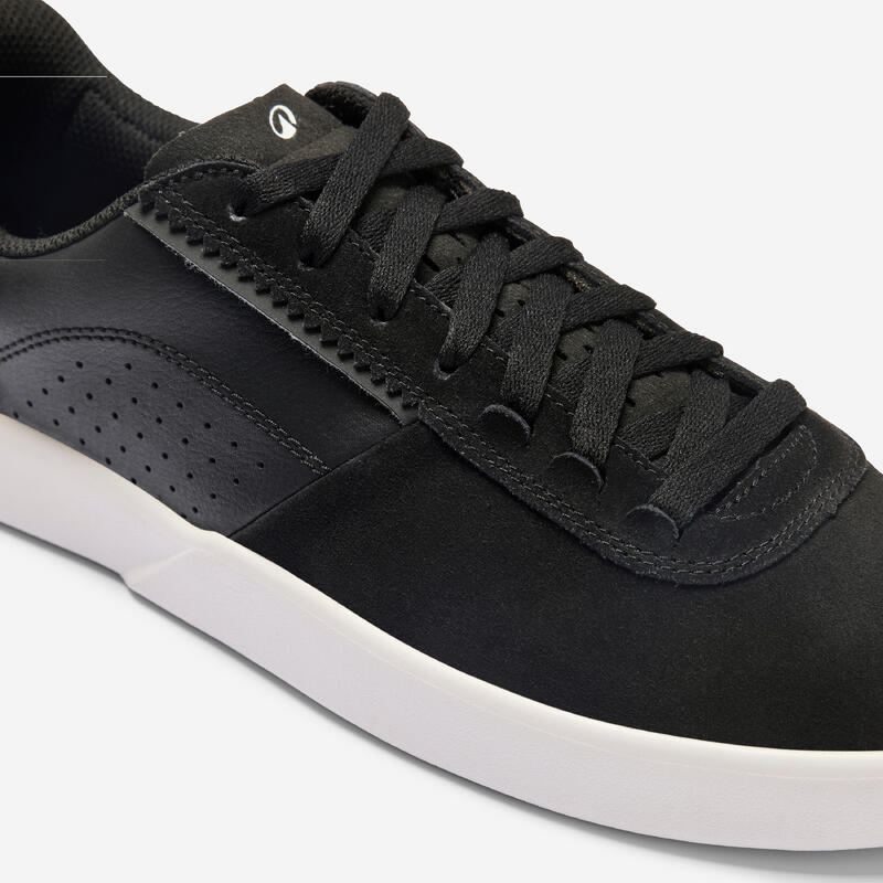 Chaussures basses "cupsoles" de skateboard adulte CRUSH500 noir et blanc