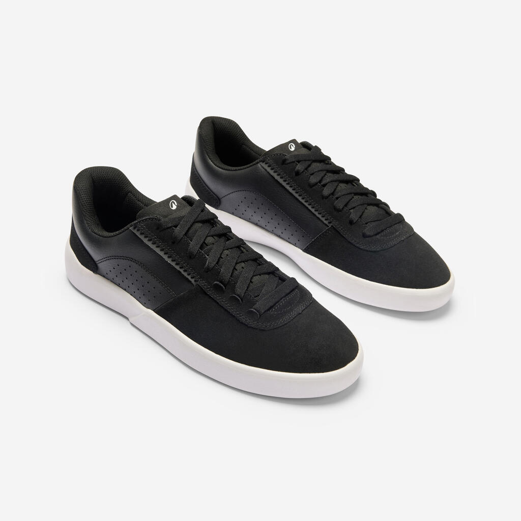 Skateschuhe Damen/Herren niedrig Cupsole - Crush 500 schwarz/weiß