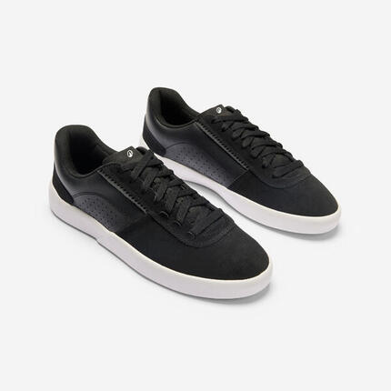 Skateschuhe Damen/Herren, niedrig, Cupsole-Crush 500 schwarz und weiss