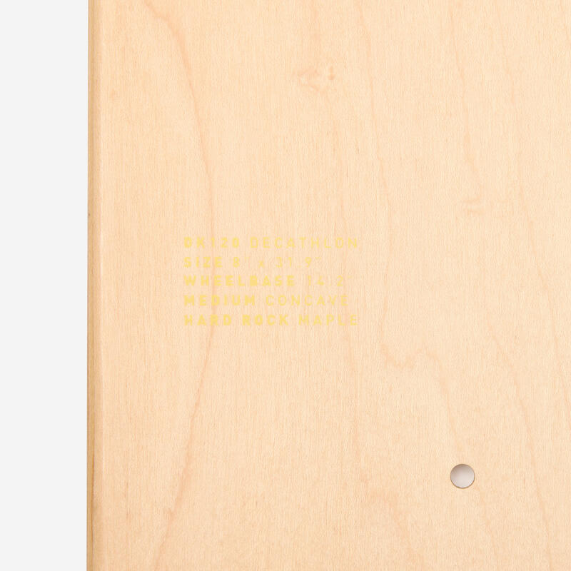 Planche de skate en érable canadien FSC DK120 taille 8" jaune