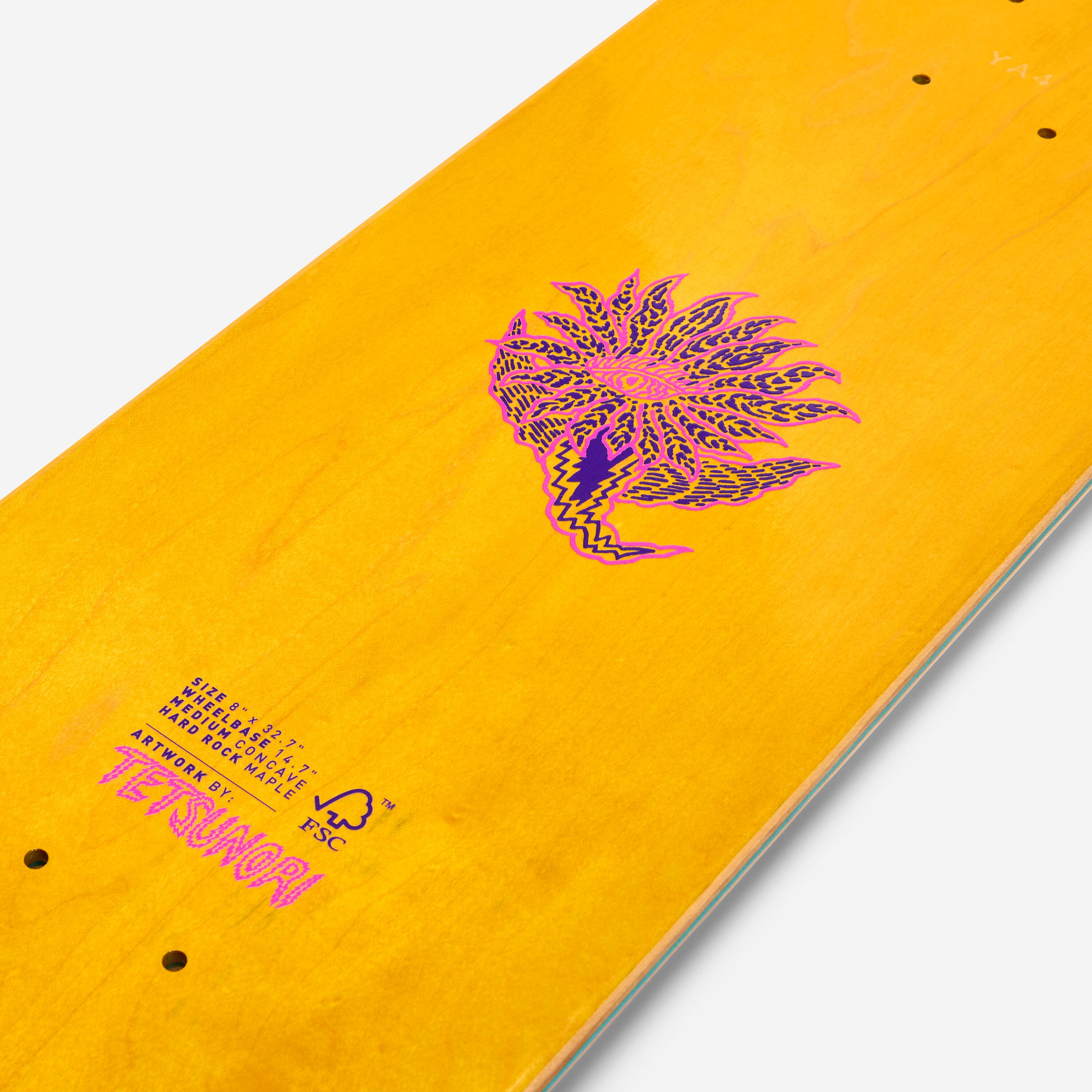 PLANCHE DE SKATE ERABLE DK500 POPSICLE TAILLE 8". GRAPHISME PAR TETSUNORI 3/5