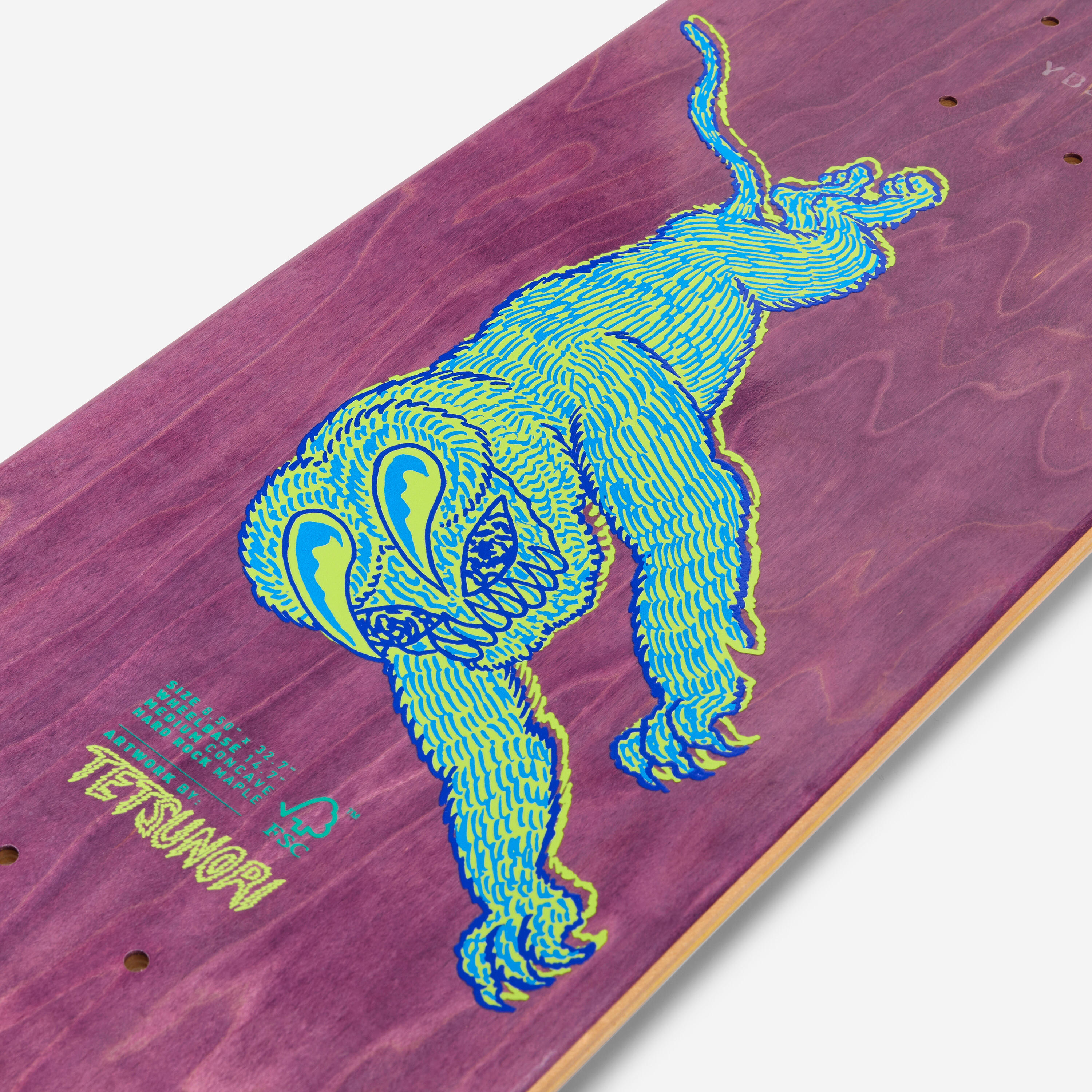 TÁBUA DE SKATE EM ÁCER DK500 POPSICLE TAMANHO 8,5" GRAFISMO POR TETSUNORI 3/5