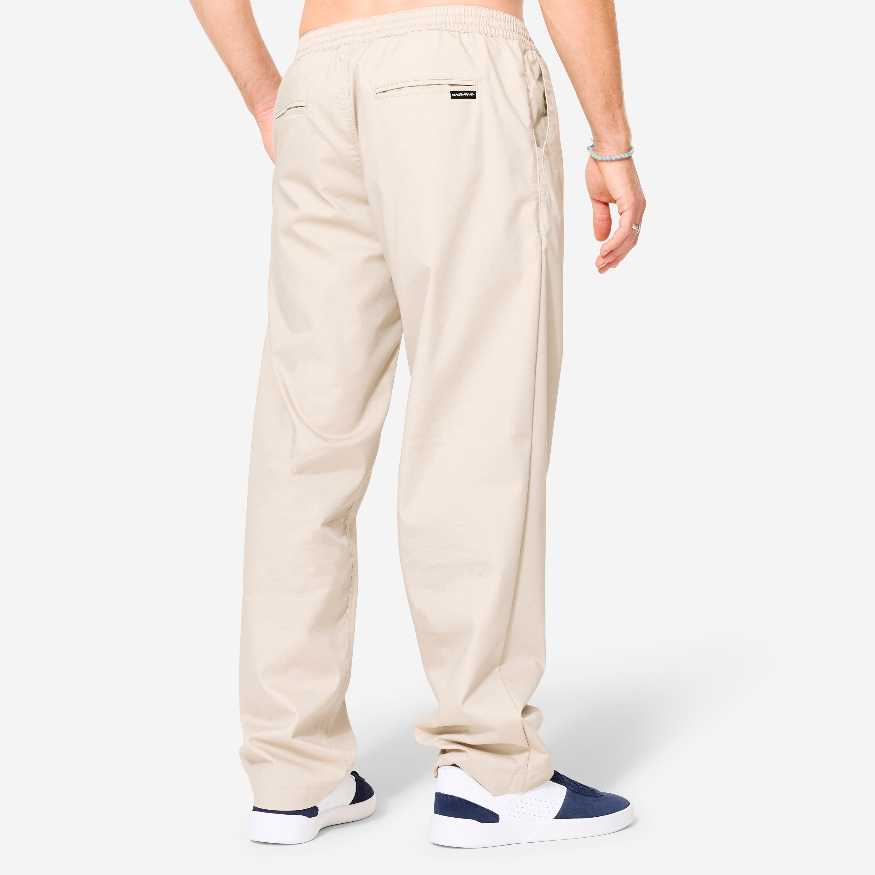 PANTALON DE SKATE CHINO CN500 LIGHT BEIGE 5/10