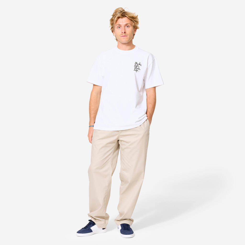 Kaki pantalone za skejtbording CHINO CN500 LIGHT