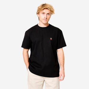 Camiseta de skateboard manga corta TS500 trafic negro