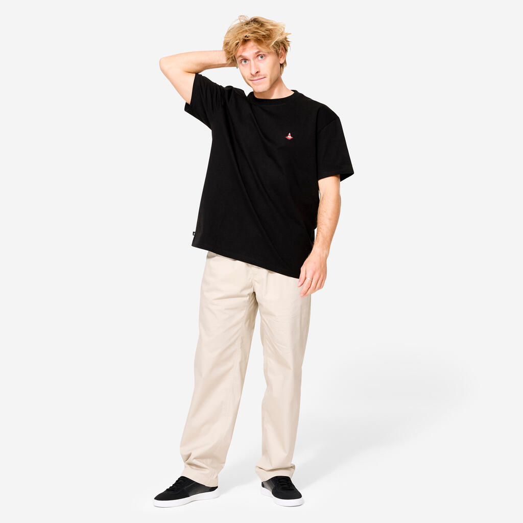 Majica kratkih rukava za skateboarding TS500 bijela