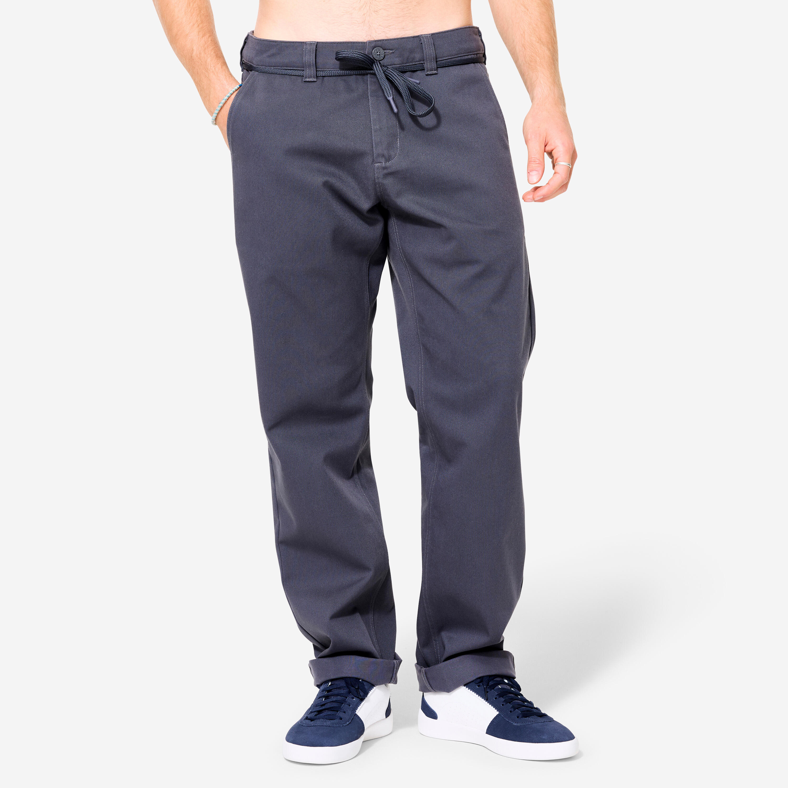 Pantalón de skate chino CN500 heavy gris 3/9