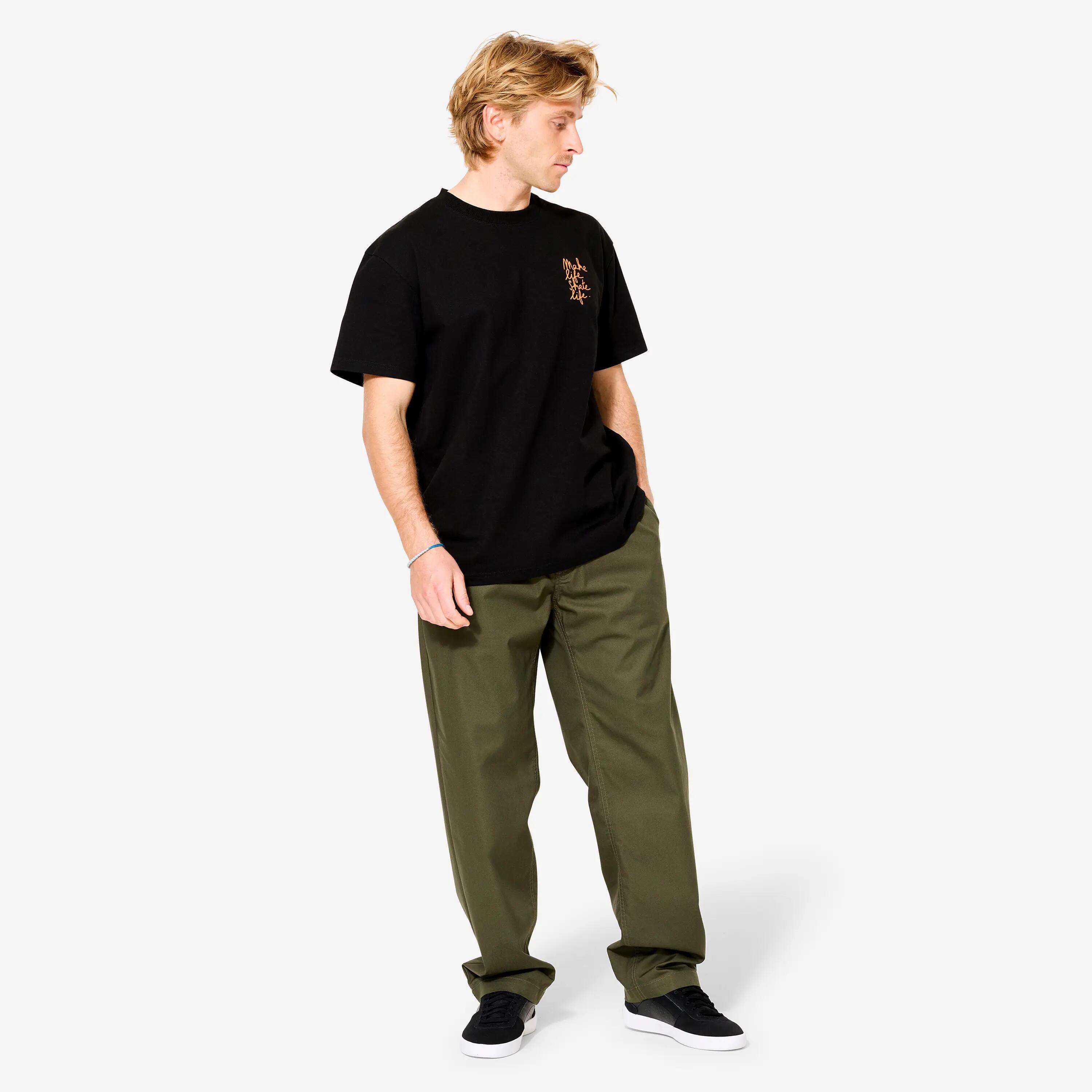 Pantalón de Skate Chino  CN500 Caqui Claro 13/18