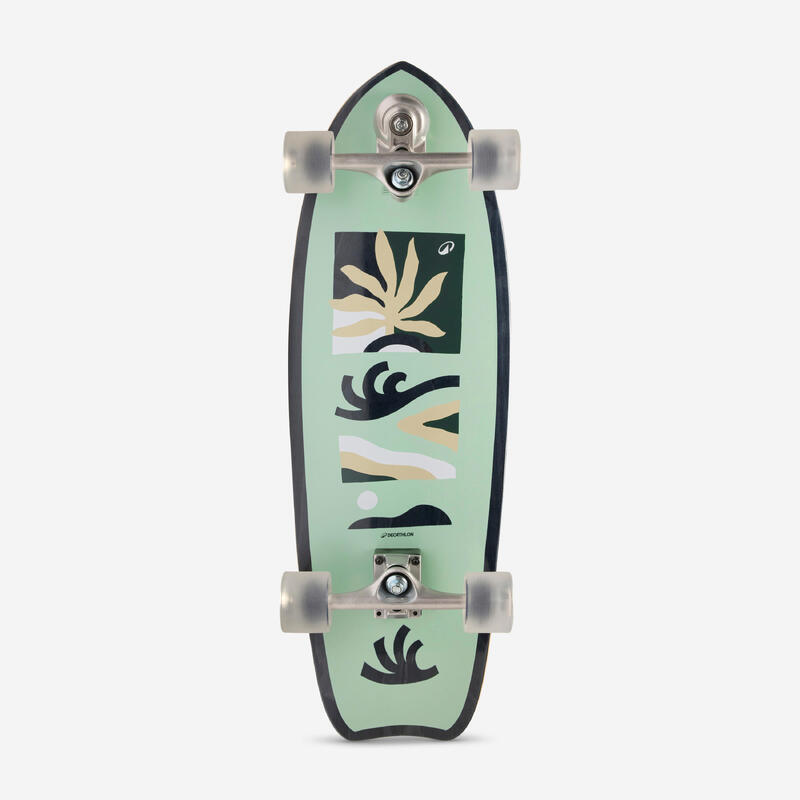 Longboard surfskate surftraining 31" Spirit green