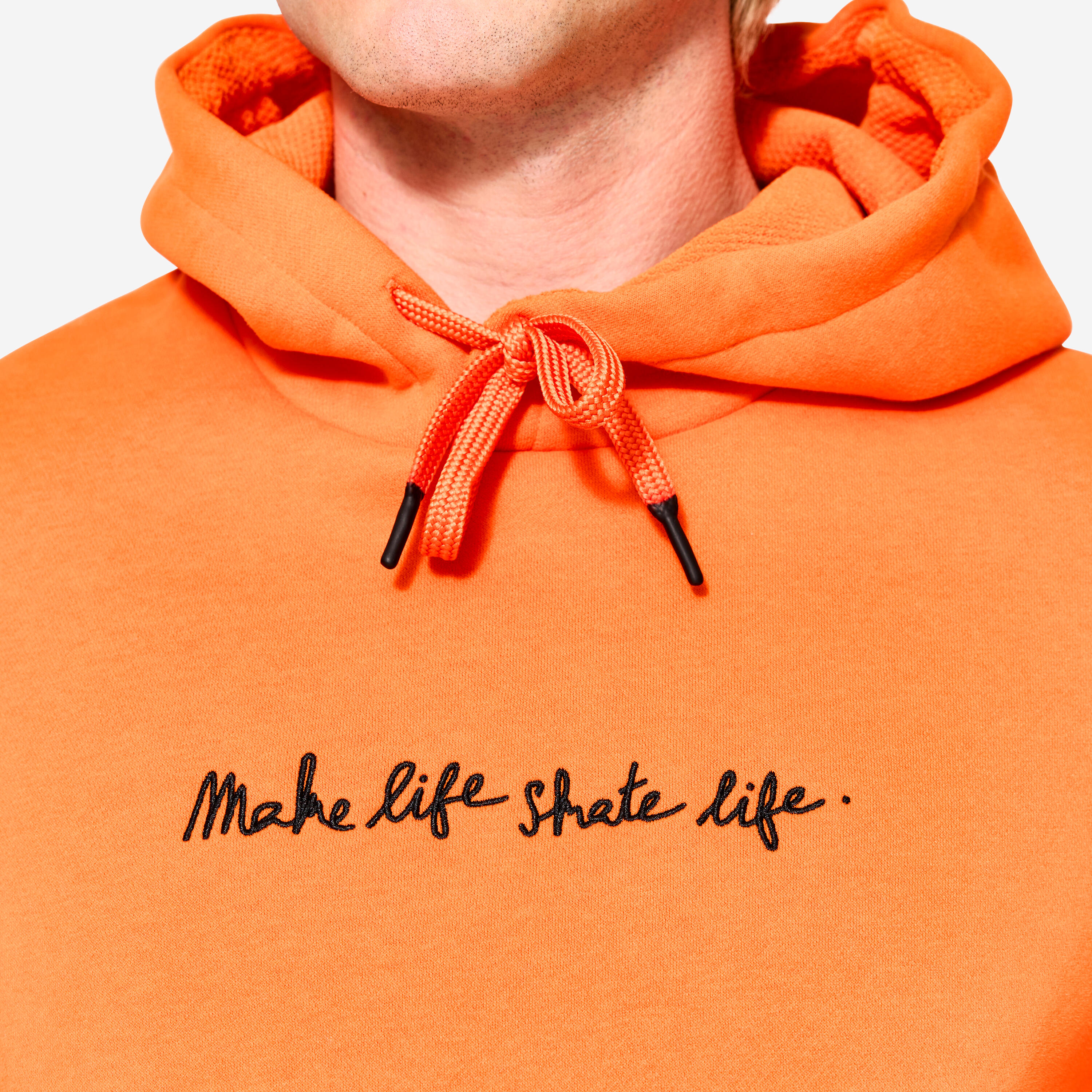 Skateboard Sweatshirt Hoodie Make Life Skate Life - HD500 Orange
