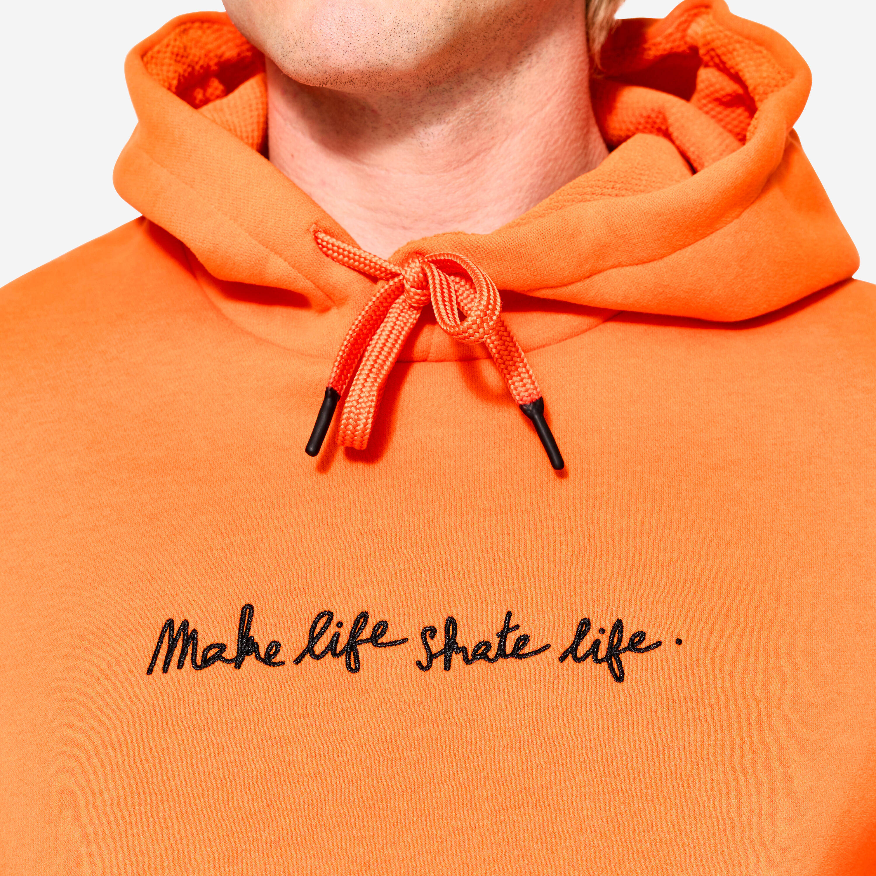 Skateboard Sweatshirt Hoodie Make Life Skate Life - HD500 Orange -  3