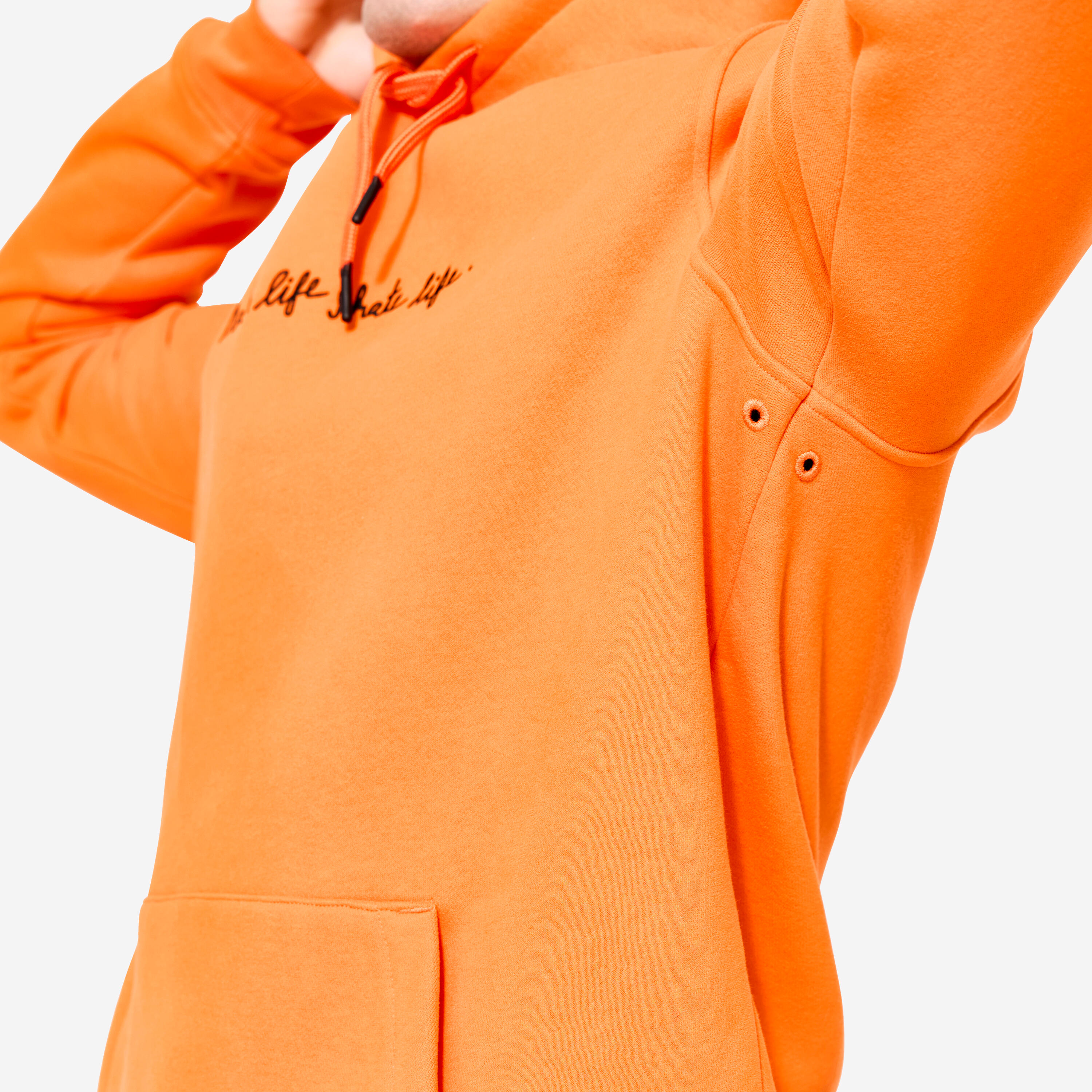 Skateboard-Sweatshirt  HD500 orange Zusammenarbeit Make Life Skate Life 15/26