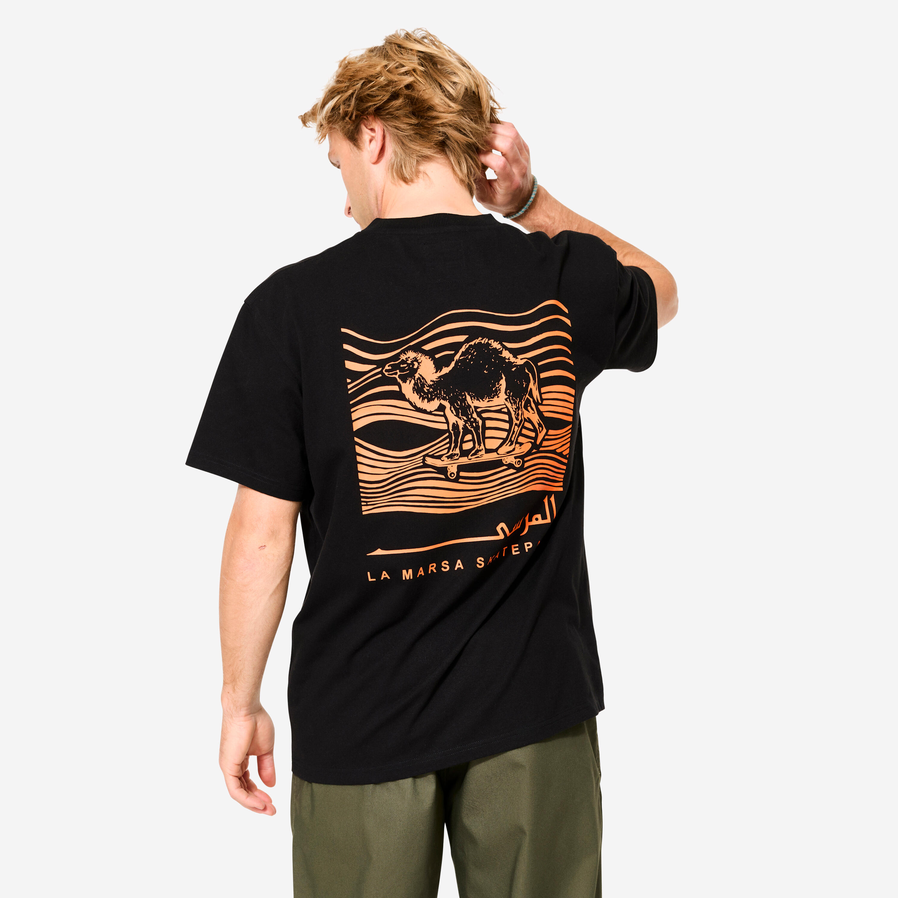 T-shirt de Skate TS500 em Colaboração com Make Life Skate Life Preto 3/18