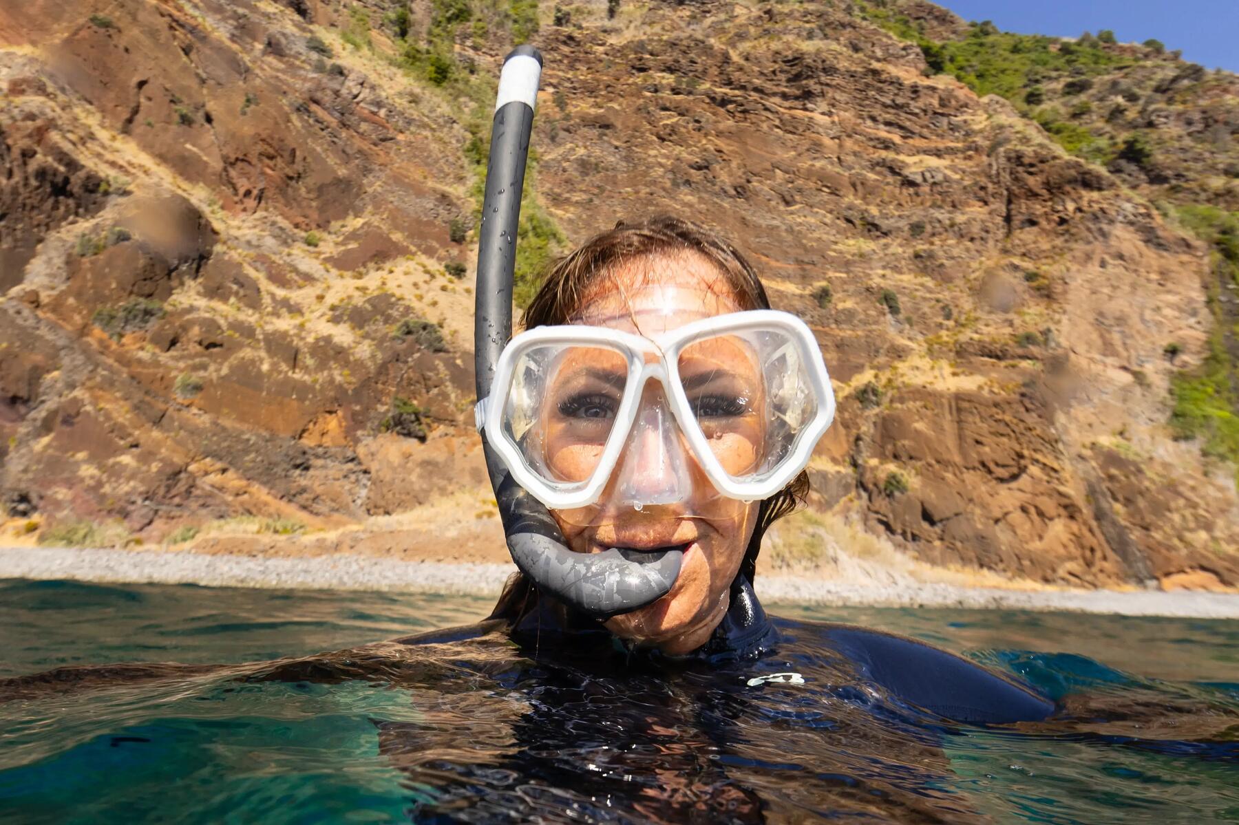 Masque de plongée et jupe en silicone