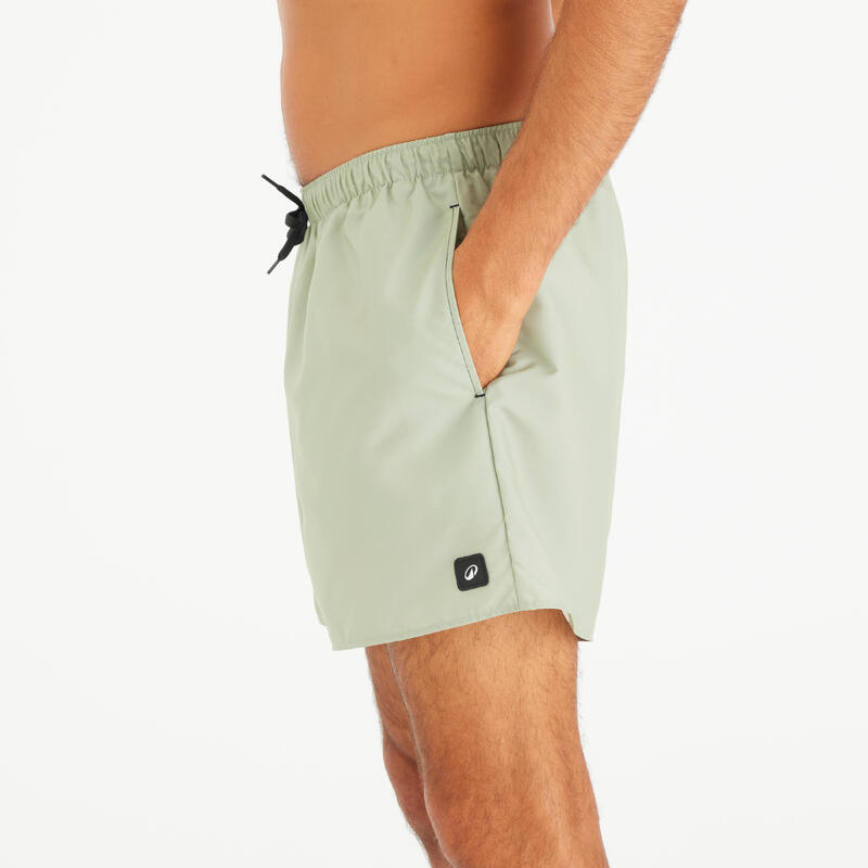 Korte boardshort 15" voor surfen heren 100 Hendaia pockets MW kaki