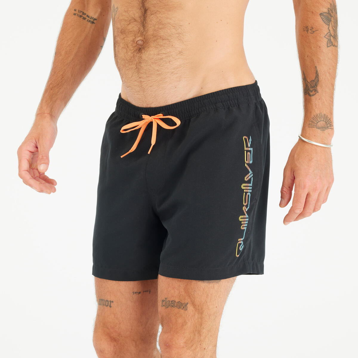 Short de bain surf court 15' homme Quiksilver - Behind waves noir
