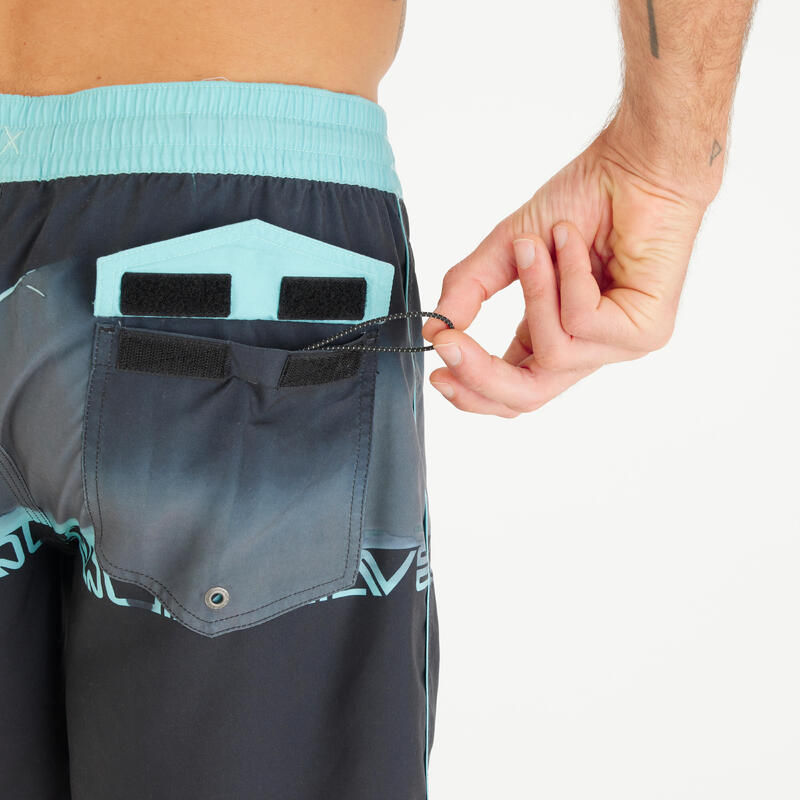 Șort Boardshort surf jumătatea coapsei 16' Quiksilver Half Jam Wordblock Bărbați