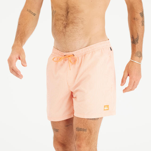 Bañador hombre Quiksilver Everyday Deluxe Volley 15" coral rayas