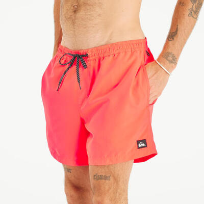 Korte boardshort voor heren volley koraalrood