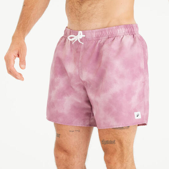 Short de bain surf 100 Court 15" Homme - Cloud Violet gris