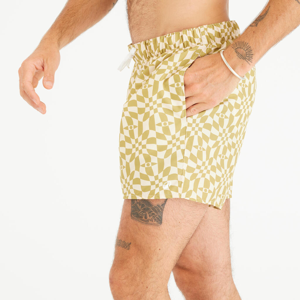 Vīriešu sērfošanas šorti “Surf 100 Strippy”, 15”, zili
