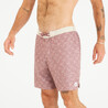 Men’s Swim Shorts Surf 100 18" Long - Palmer Mole Pink