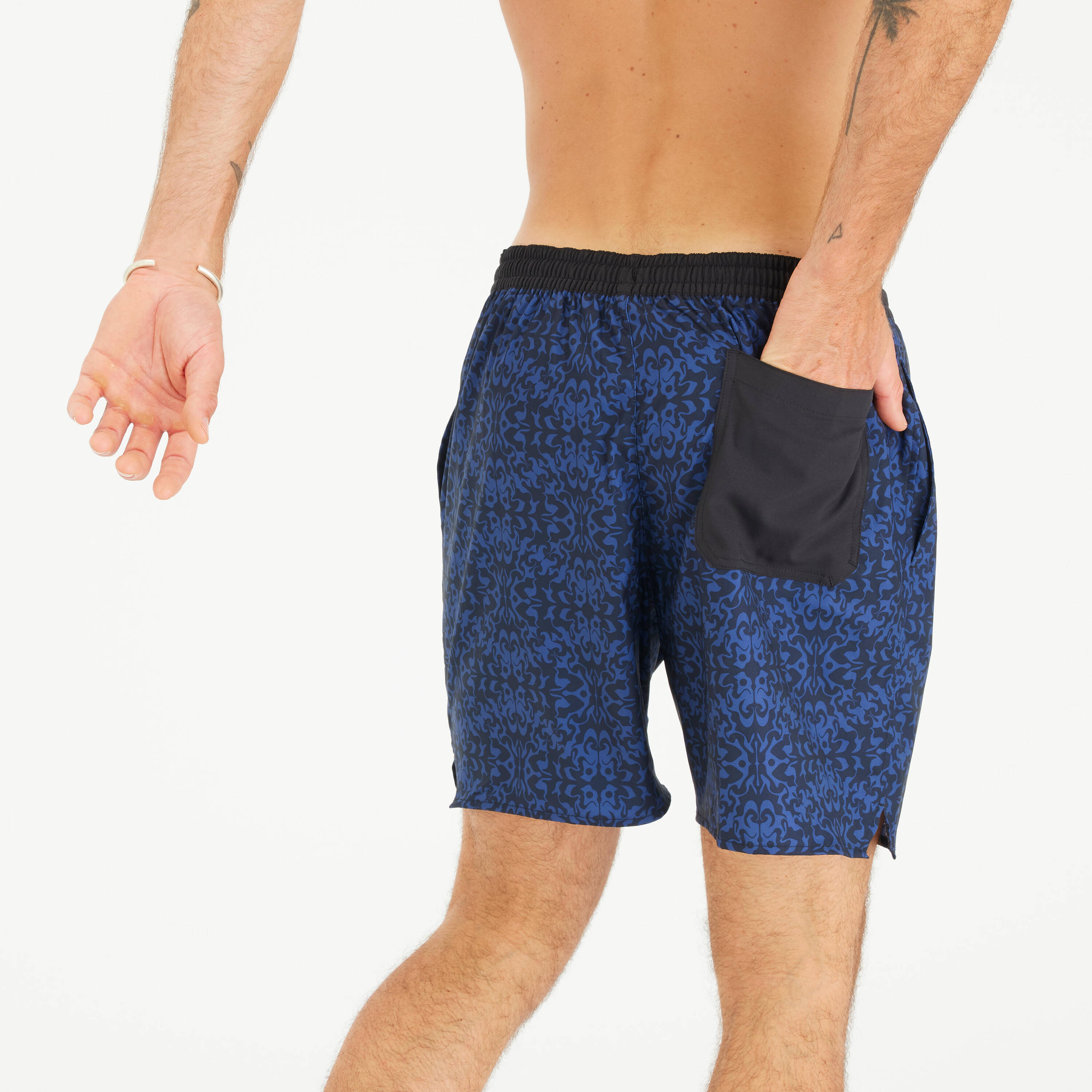 Men’s Swim Shorts Surf 100 18” Long - Strdarknight Dark Blue -  4