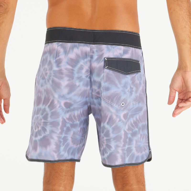 Lange boardshort 18" voor surfen heren 500 Tye & Van zwart