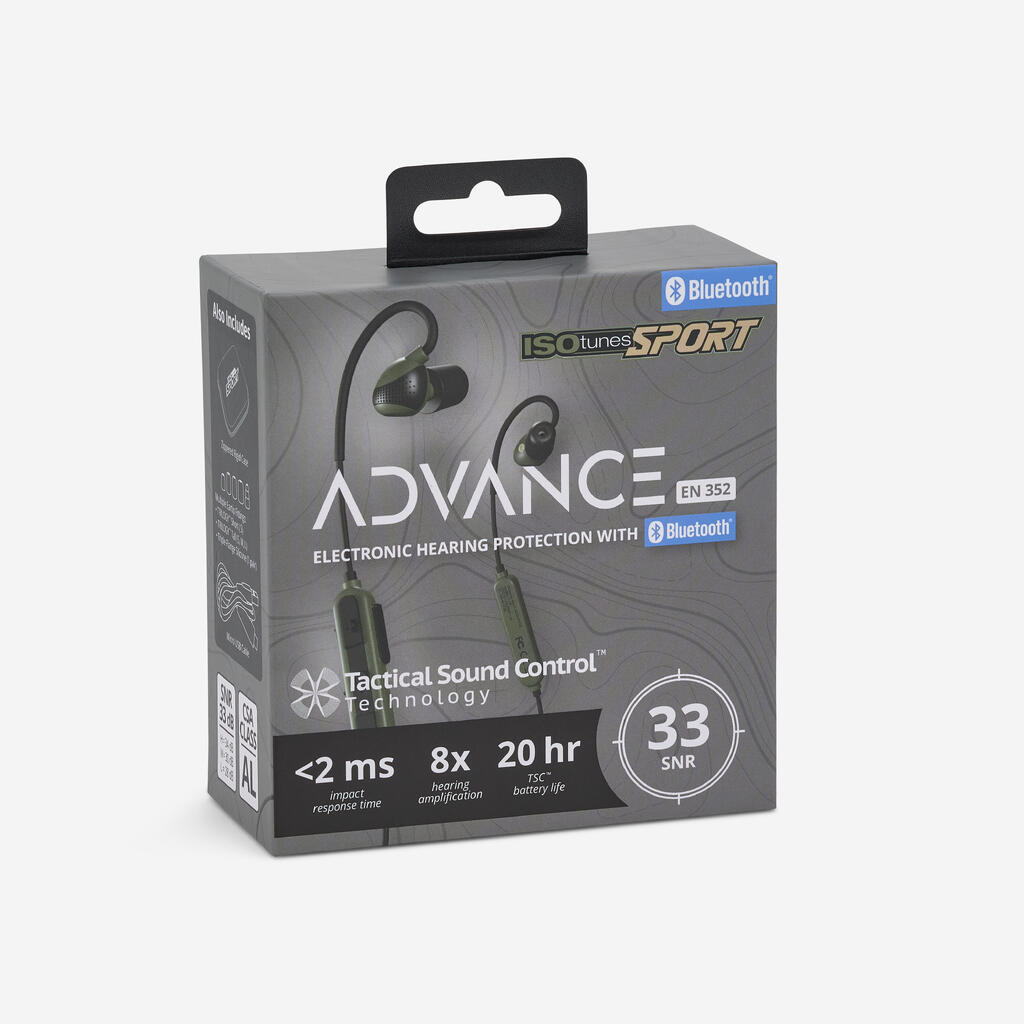 Elektronički čepići za zaštitu sluha Advance zeleni