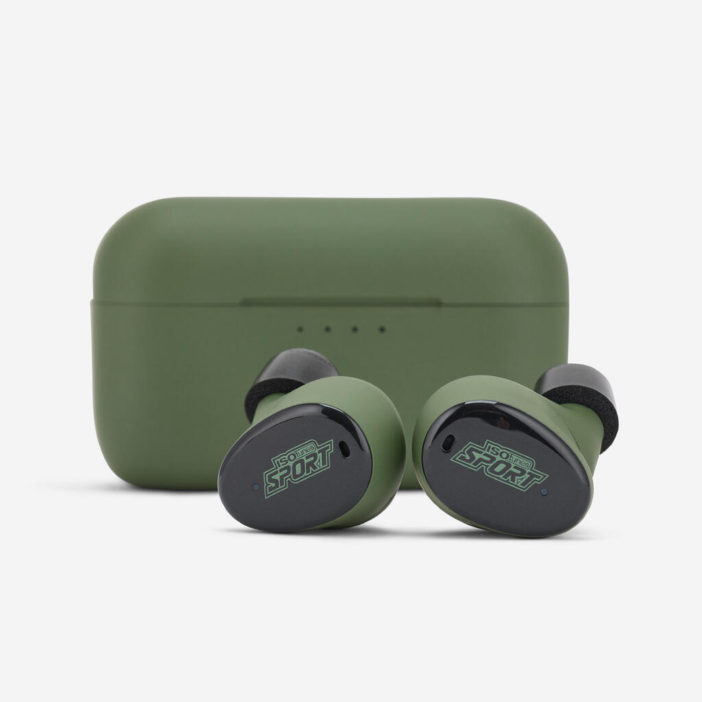 Caliber electronic hearing protection earplugs green