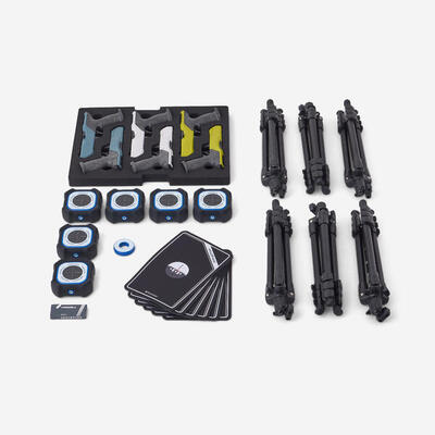 Set Laser, 6 Pistolen, 6 Scheiben, 6 Stativen, 6 Schießmatten, Transportkoffer