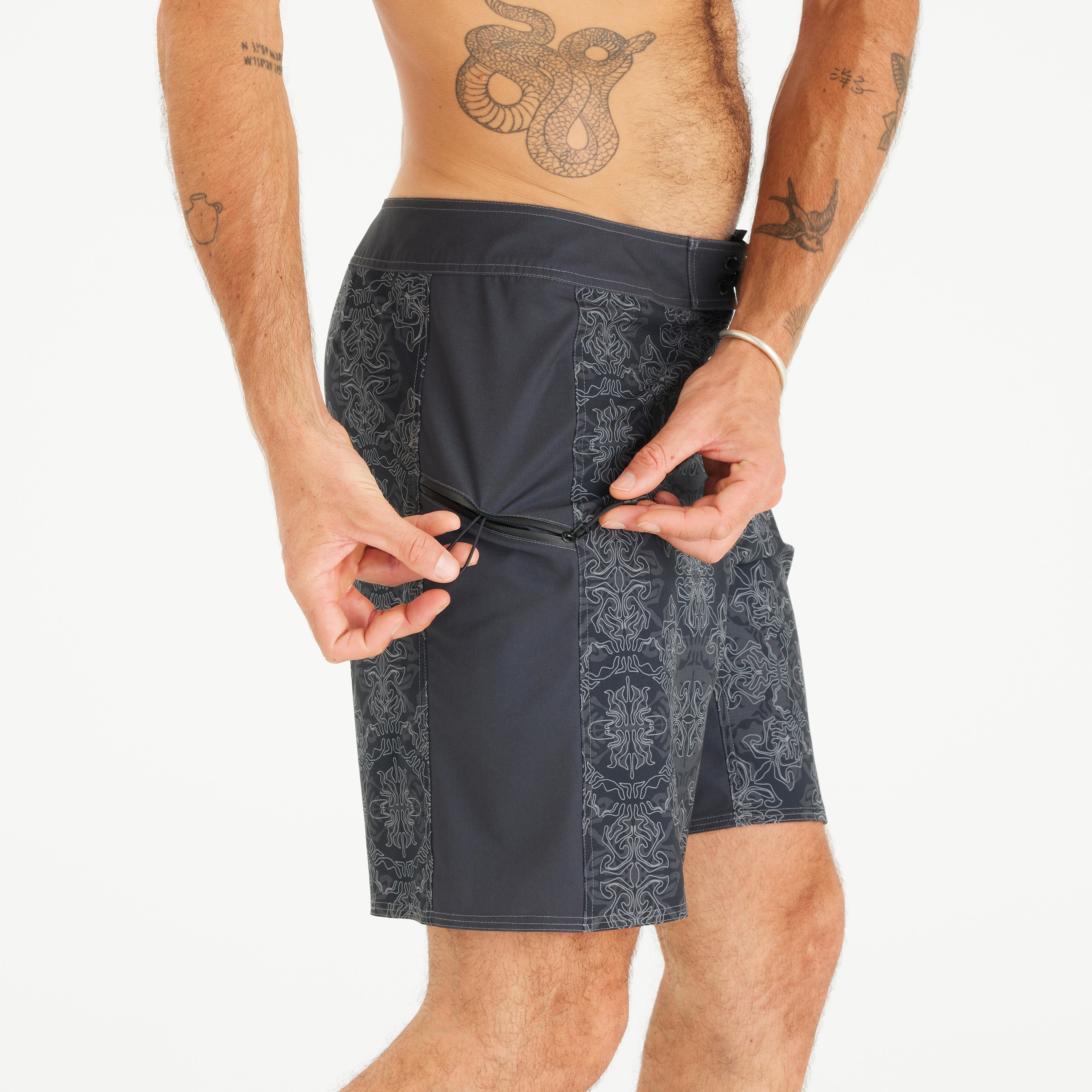 Short de surf 19 po homme avec imprimé, 500 - OLAIAN
